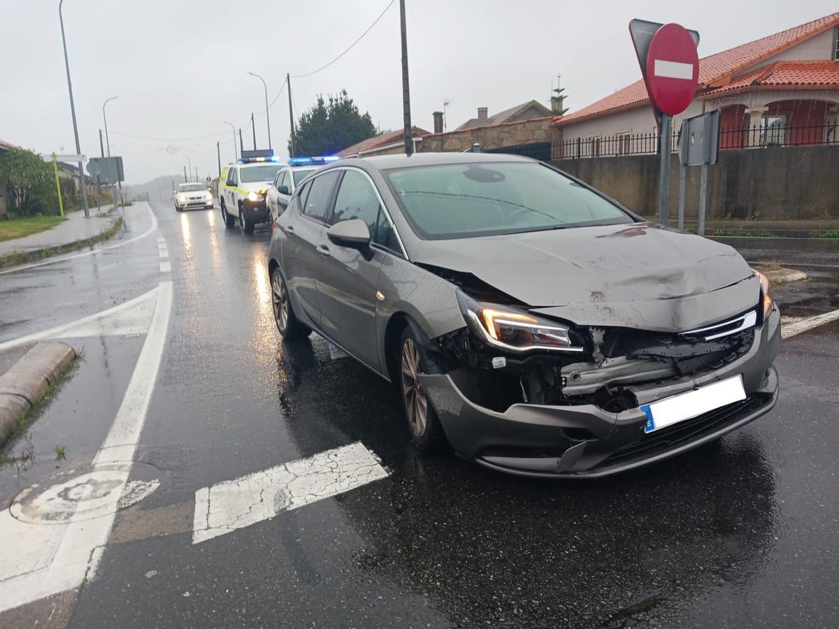 Uno de los coches accidentados.