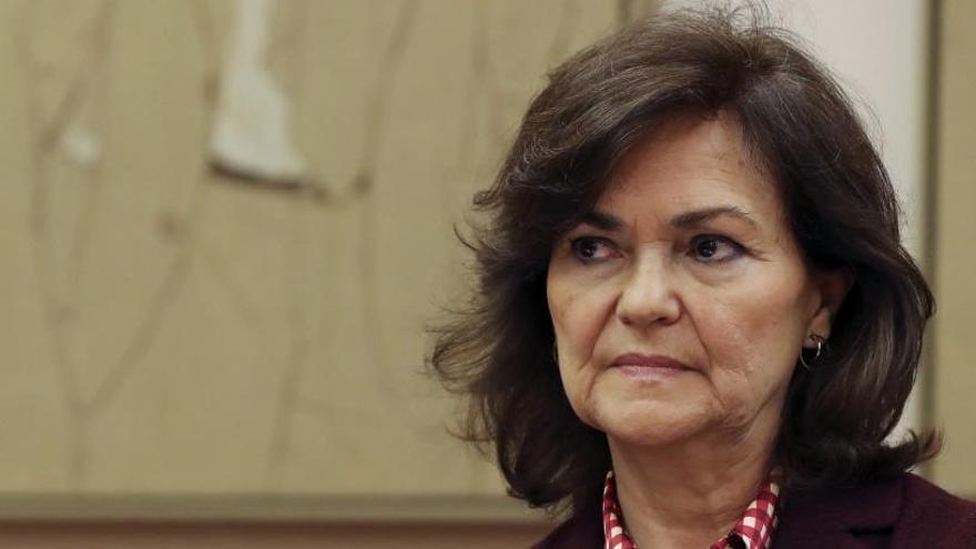 La vicepresidenta del gobierno, Carmen Calvo.