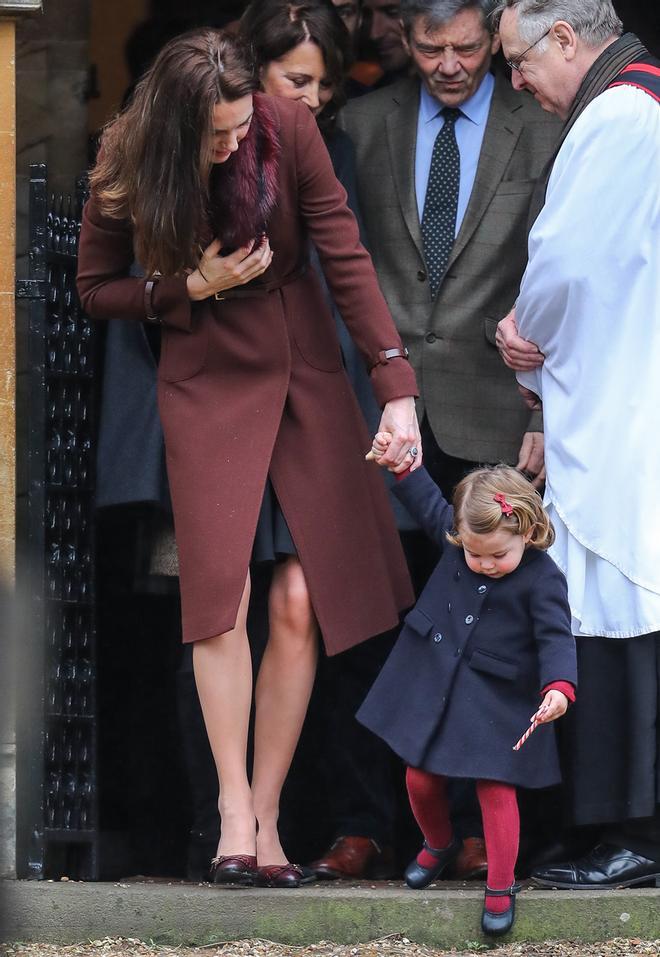 Kate Middelton y Charlotte, en la misa de Navidad