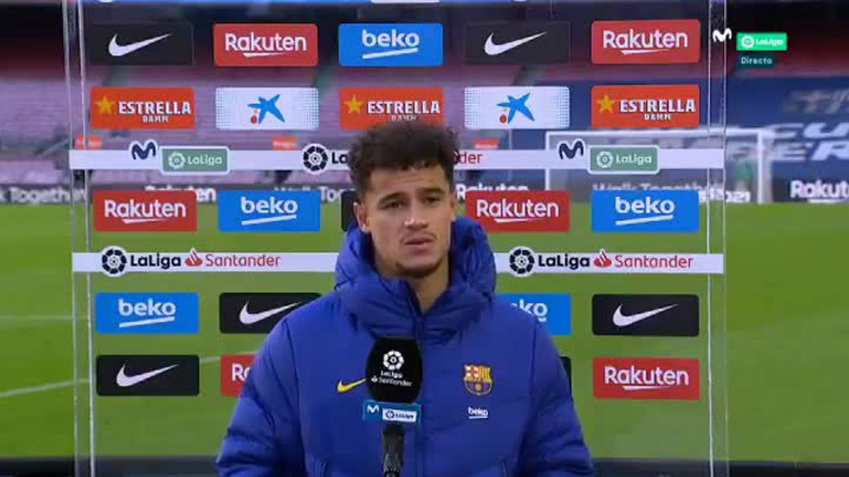 Coutinho: "Estamos muy lejos del Atlético, pero esto es muy largo"