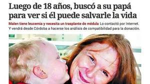 Malen Gaynor, a la fotografia que apareix al diari argentí ’Clarín’.