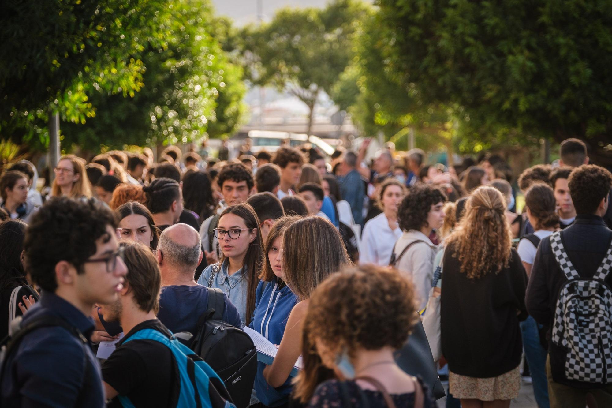 Primer día de la EBAU 2022 en la Universidad de La Laguna