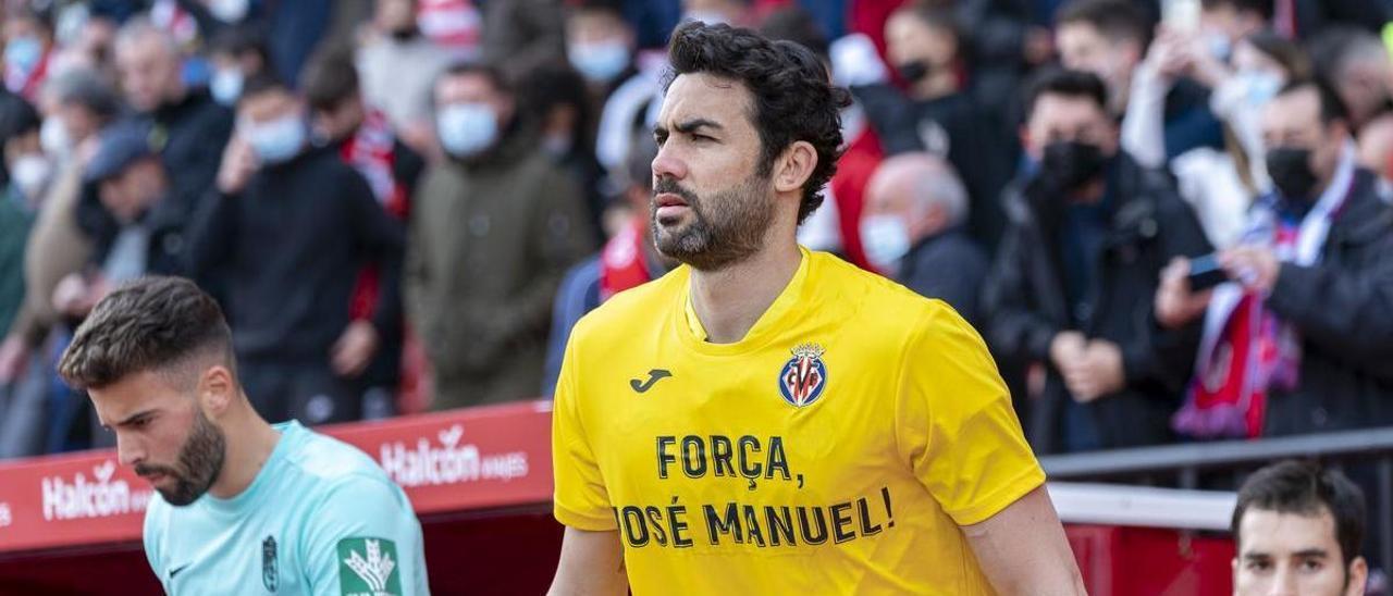 Los futbolistas del Villarreal mostraron su apoyo al vicepresidente.