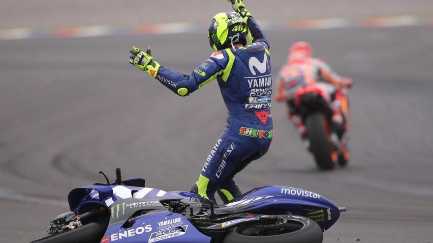 Rossi, tras su choque con Márquez