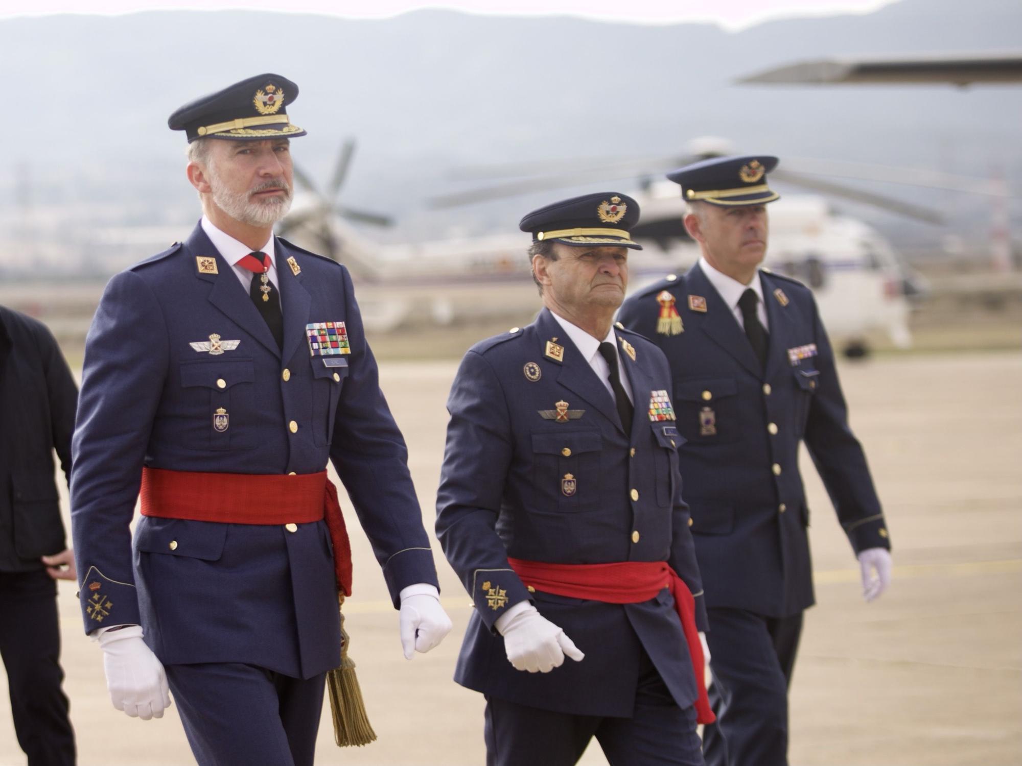 El Rey Felipe VI en la base militar de Alcantarilla