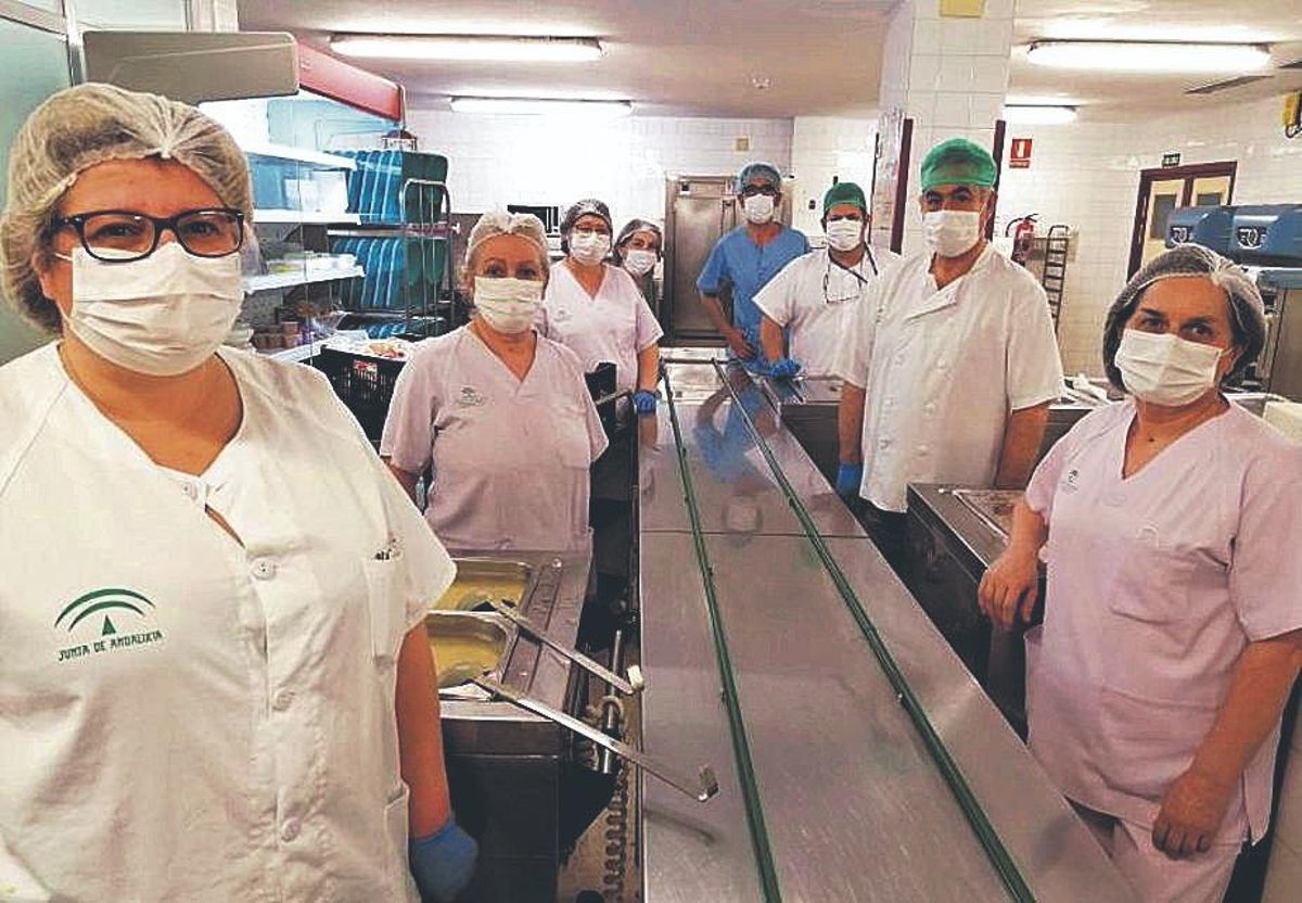 Profesionales de Cocina del Hospital de Pozoblanco.