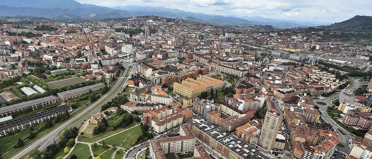 Vista parcial de la ciudad, tomada desde un helicóptero de la Policía Nacional. | Irma Collín