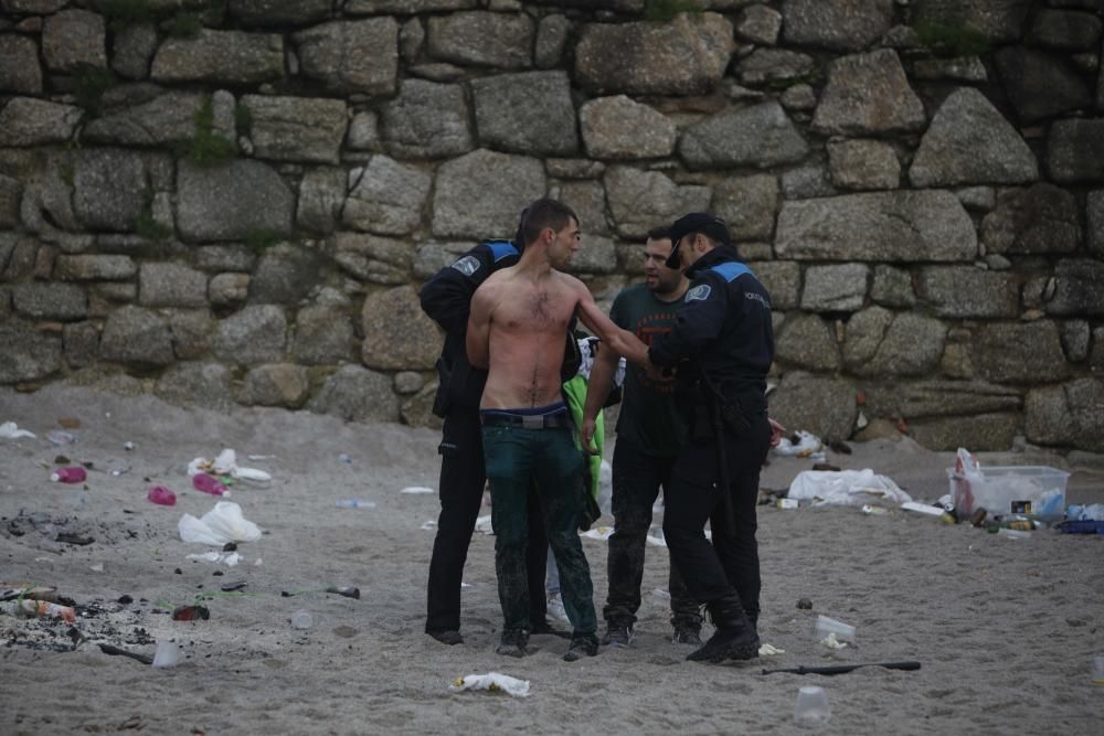 Rescate en la playa del Orzán tras San Juan