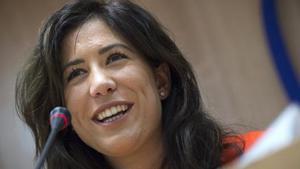 Garbiñe Muguruza, en una imatge d’aquest dijous a Madrid.