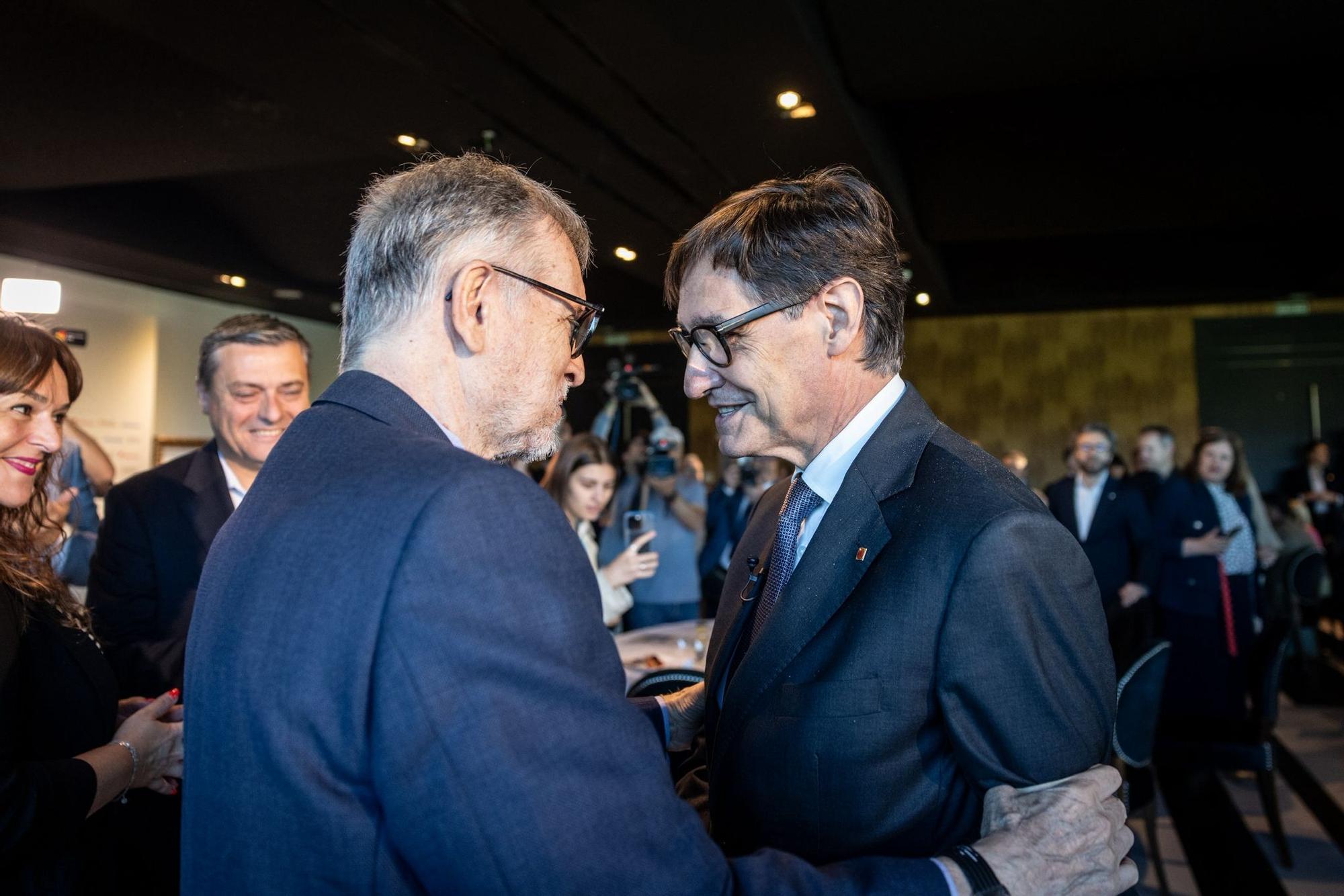 En imágenes | Desayuno informativo organizado por EL PERIÓDICO DE ARAGÓN con Salvador Illa y Pilar Alegría en Zaragoza