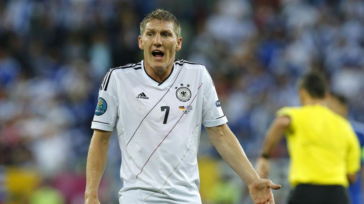Bastien Schweinsteiger en un partido con la selección alemana.