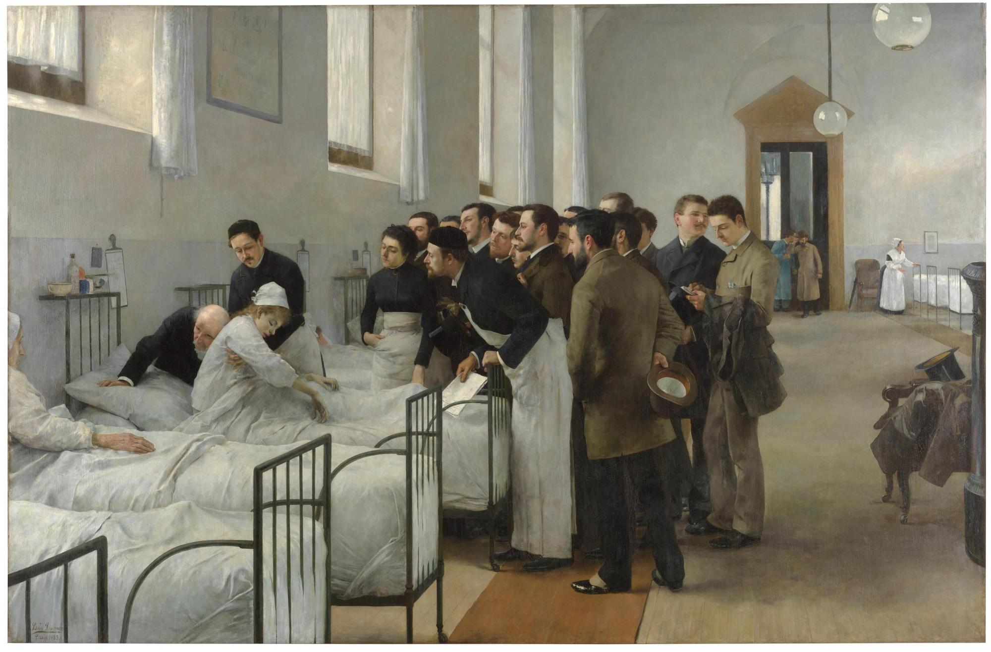 &quot;Sala de hospital durante la vista de un médico&quot;, Luis Jiménez Aranda