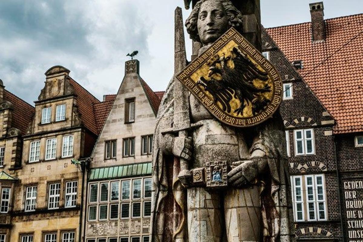 Estatua de Rolando en la Marktplatz de Bremen.