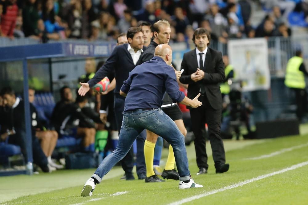 El partido entre el Málaga y el Oviedo, en imágenes