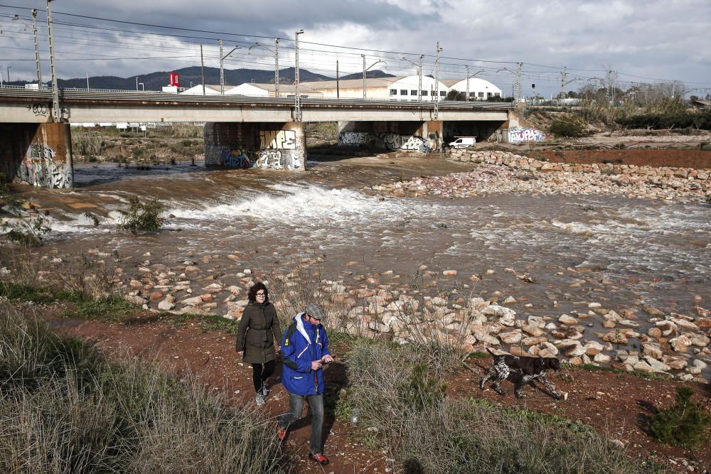 El cauce del barranco del río Palancia en Sagunt.