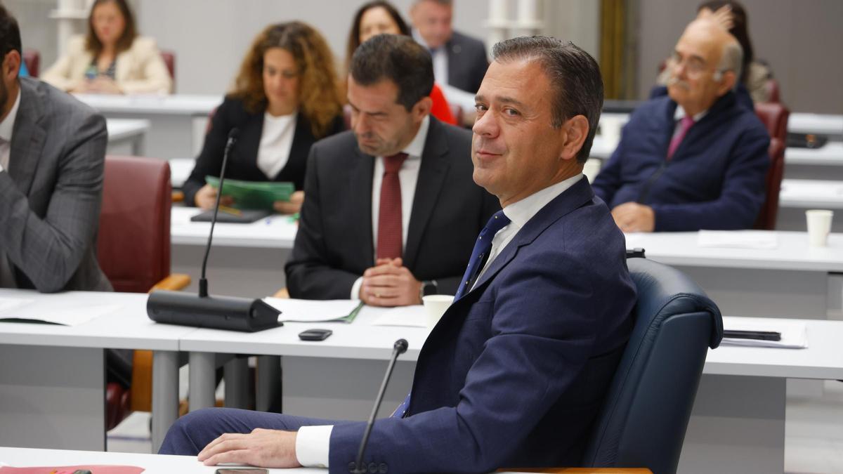 Marcos Ortuño, en la Asamblea Regional.