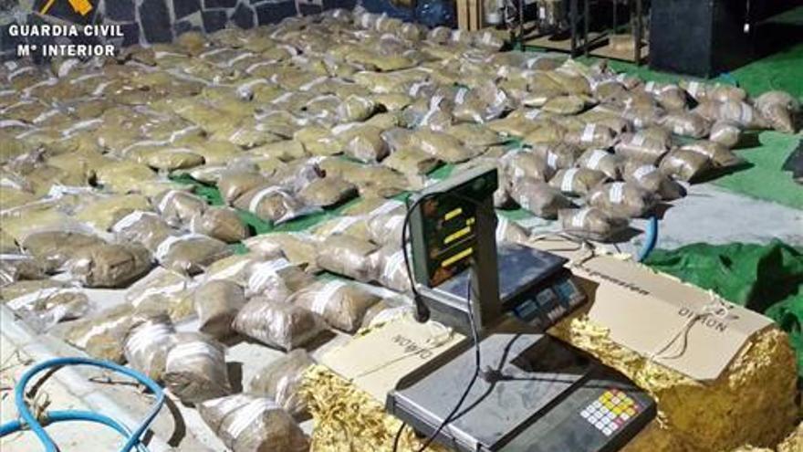 La Guardia Civil aprehende más 18.100 kilos de hoja de tabaco entre 2017 y 2019