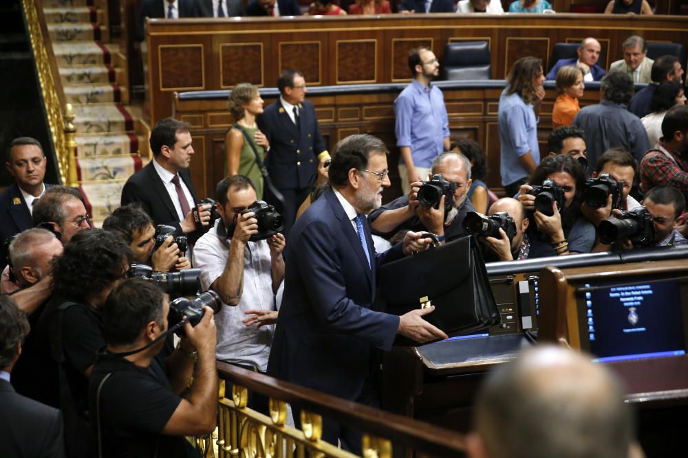 Imágenes de la primera jornada de la sesión de investidura de Mariano Rajoy en el Congreso de los Diputados.