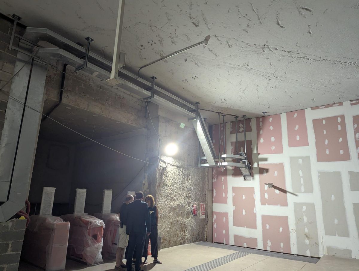 Imagen del nuevo vestíbulo de la L1 de metro que servirá de acceso al Museu del Disseny DHub, y que debe adecuarse para abrir en verano de 2026.