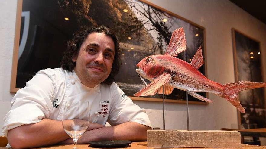 El cocinero Luis Veira, ayer, en el restaurante Árbore da Veira.