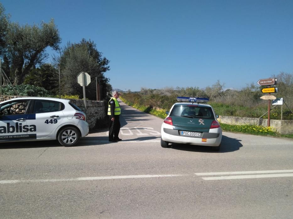 Operación de la Guardia Civil en Porreres tras un herido crítico por un disparo