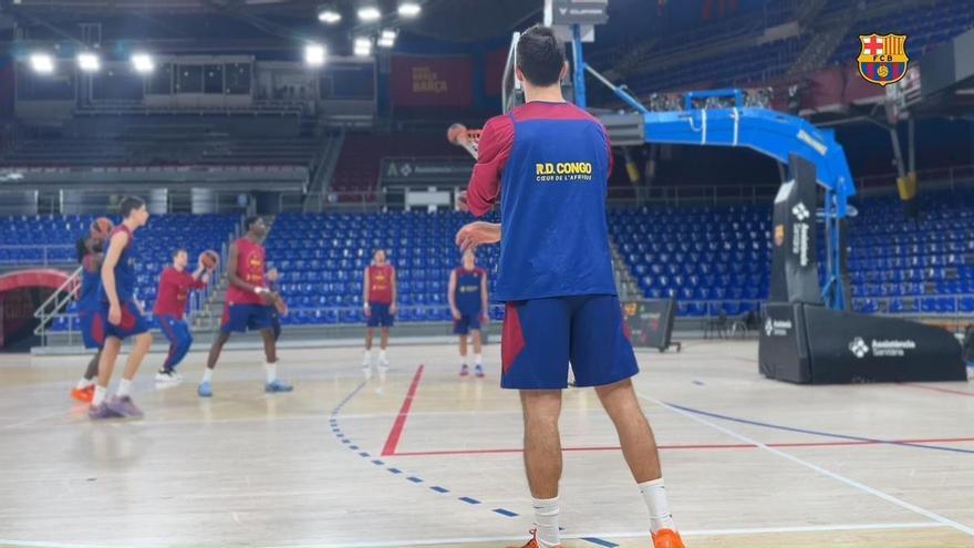 Sesión de tiro del Barça antes del duelo de Euroliga ante París Basketball