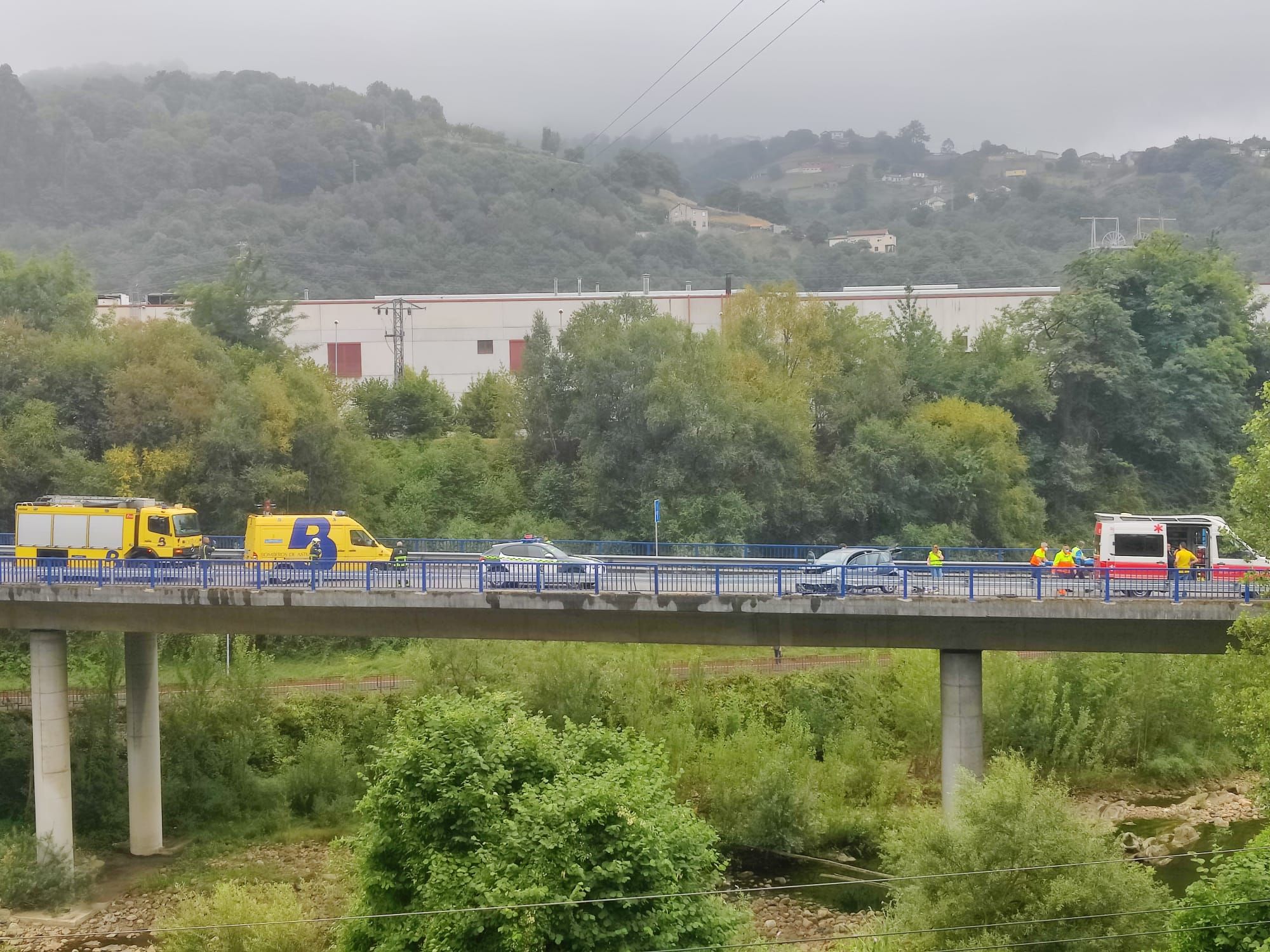 Colapso por un accidente en el Corredor del Nalón