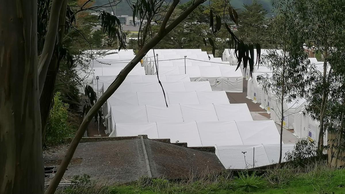 Campamento de migrantes en Las Raíces (Tenerife)