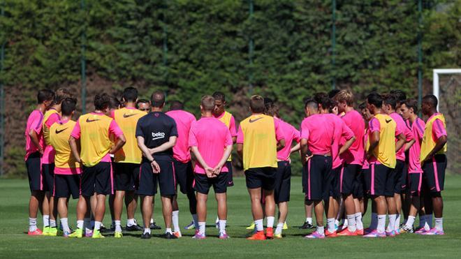 Las imágenes del entreno del Barça