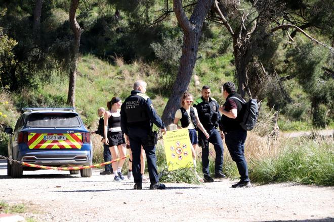 Personas que intentan entrar en la zona restringida de Collserola por la peste porcina