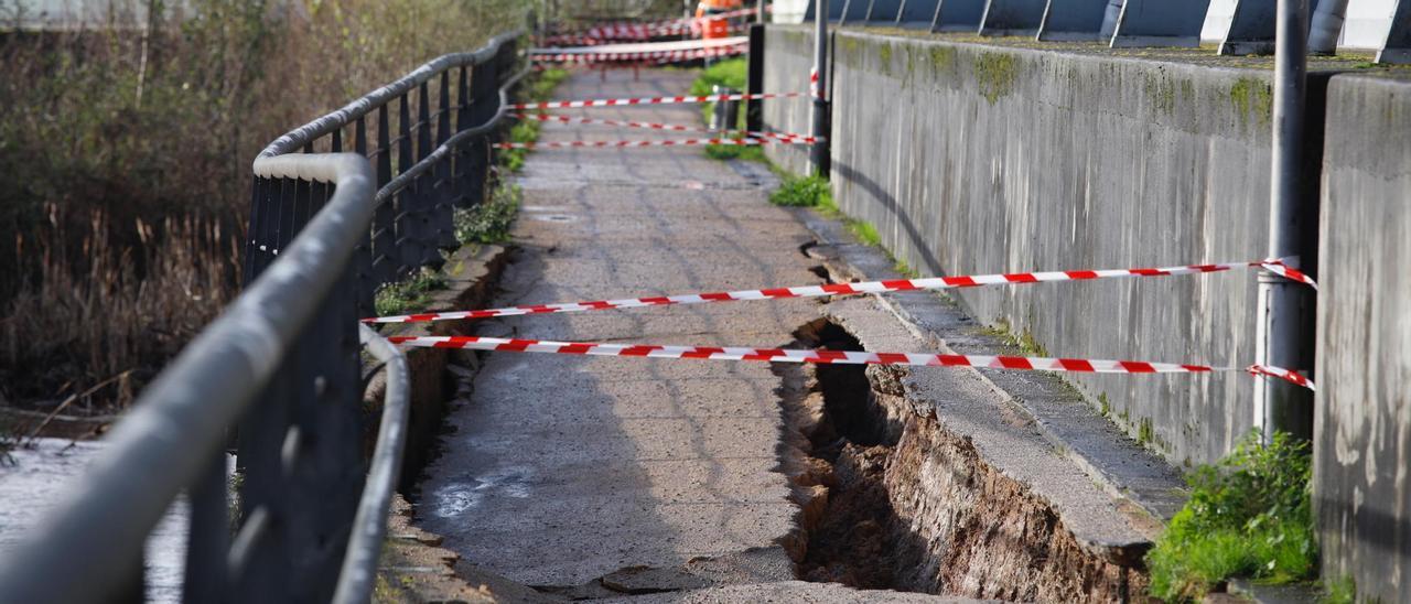 En imágenes: El temporal provoca grandes daños en la senda del Piles