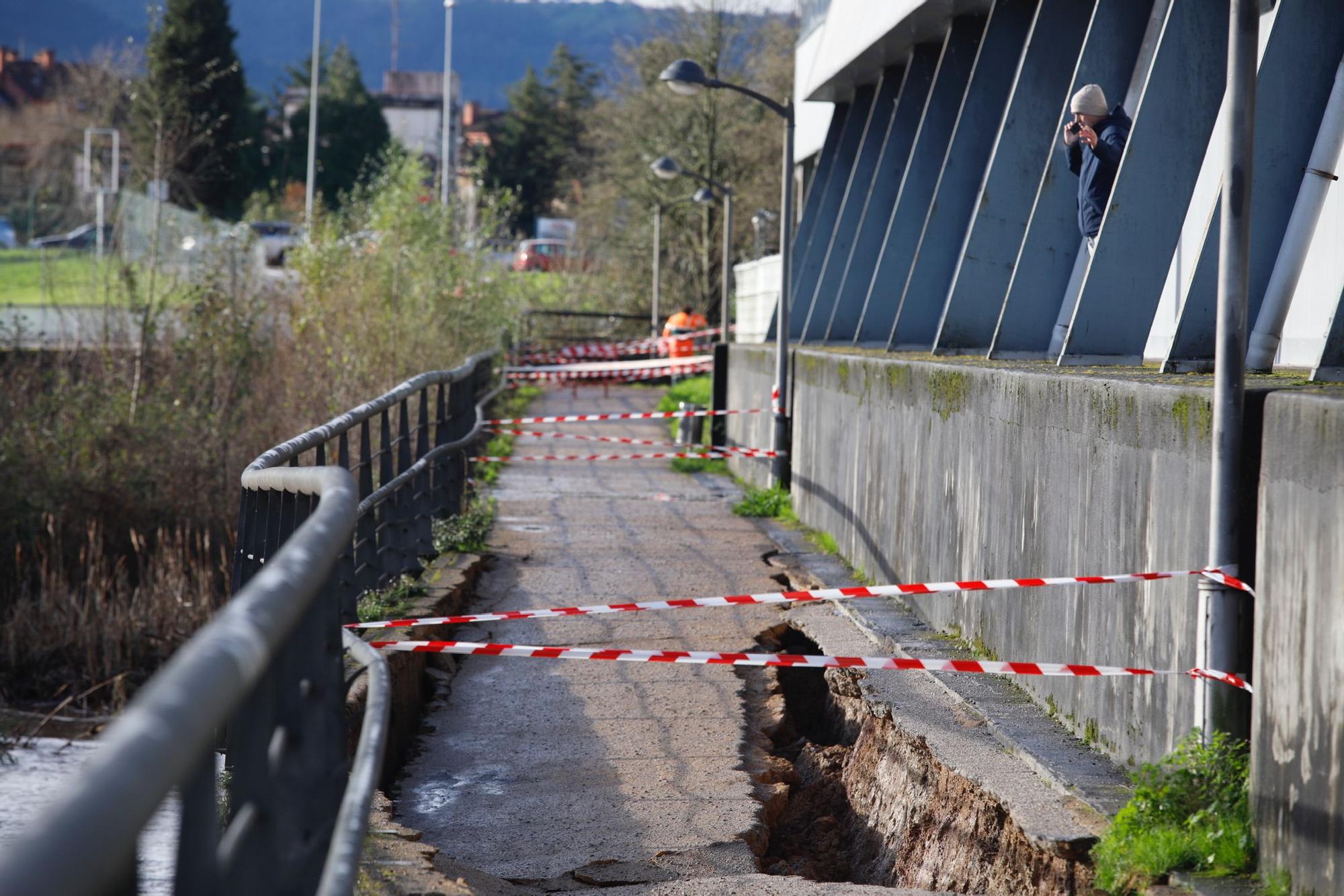 En imágenes: El temporal provoca grandes daños en la senda del Piles