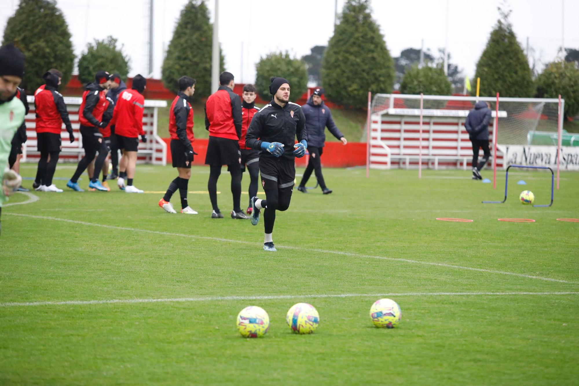 En imágenes: Entrenamiento del Sporting en Mareo