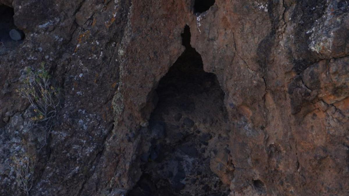 El arqueólogo Julio Cuenca en una de las cuevas exploradas. | | LP/DLP