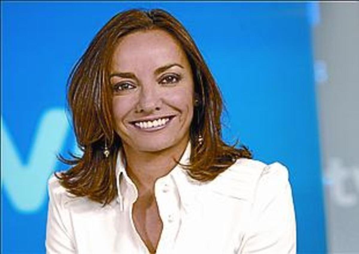 La presentadora Pepa Bueno, en el ’Telediario 2’ de TVE.