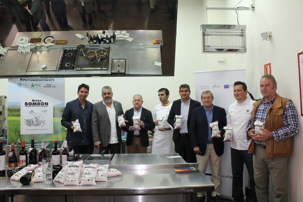 Presentación profesional del arroz "bombón"