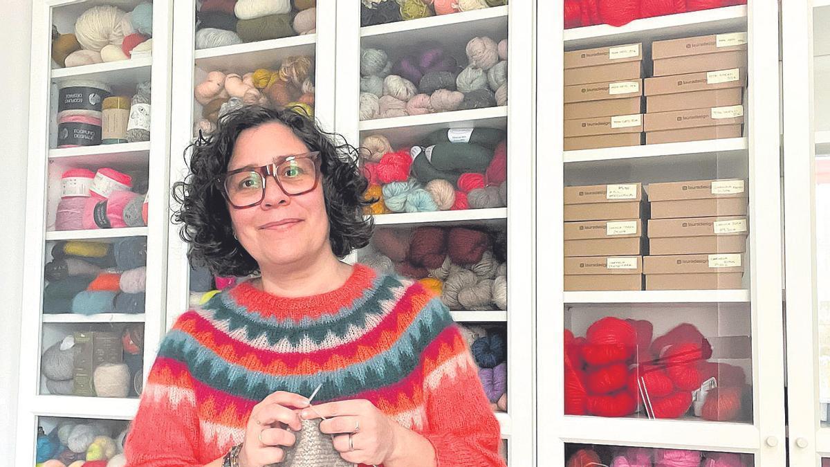 Lucía Ruiz de Aguirre en su taller.
