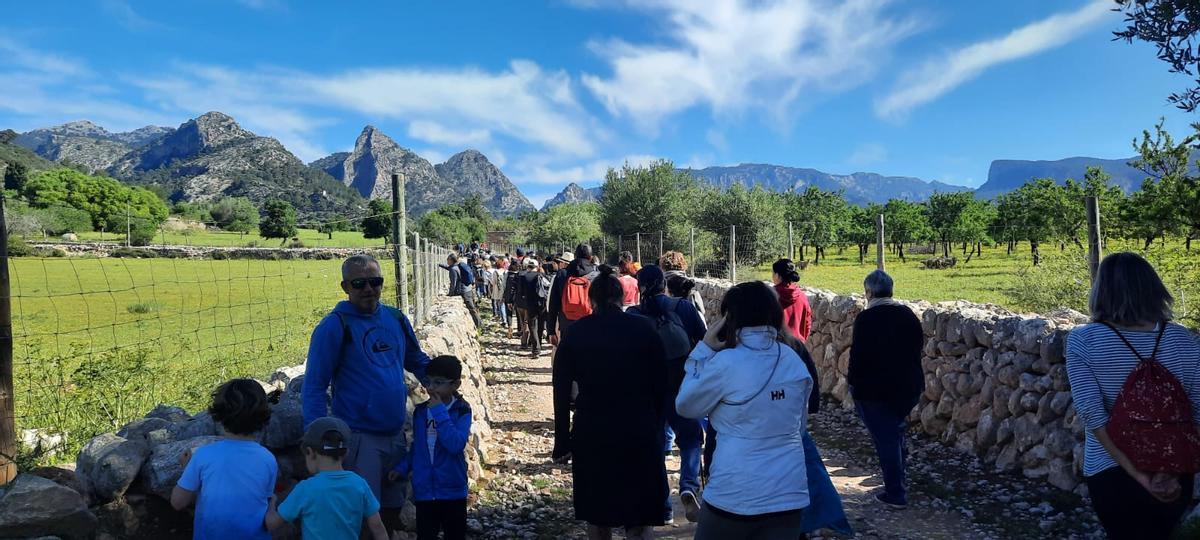 Imagen de una pasada marcha reivindicativa a favor de la apertura del camino público de Passatemps, en Bunyola.