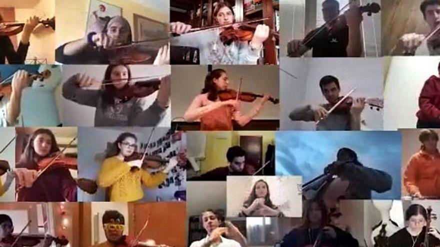 Imatge del vídeo que va penjar l&#039;orquestra ahir