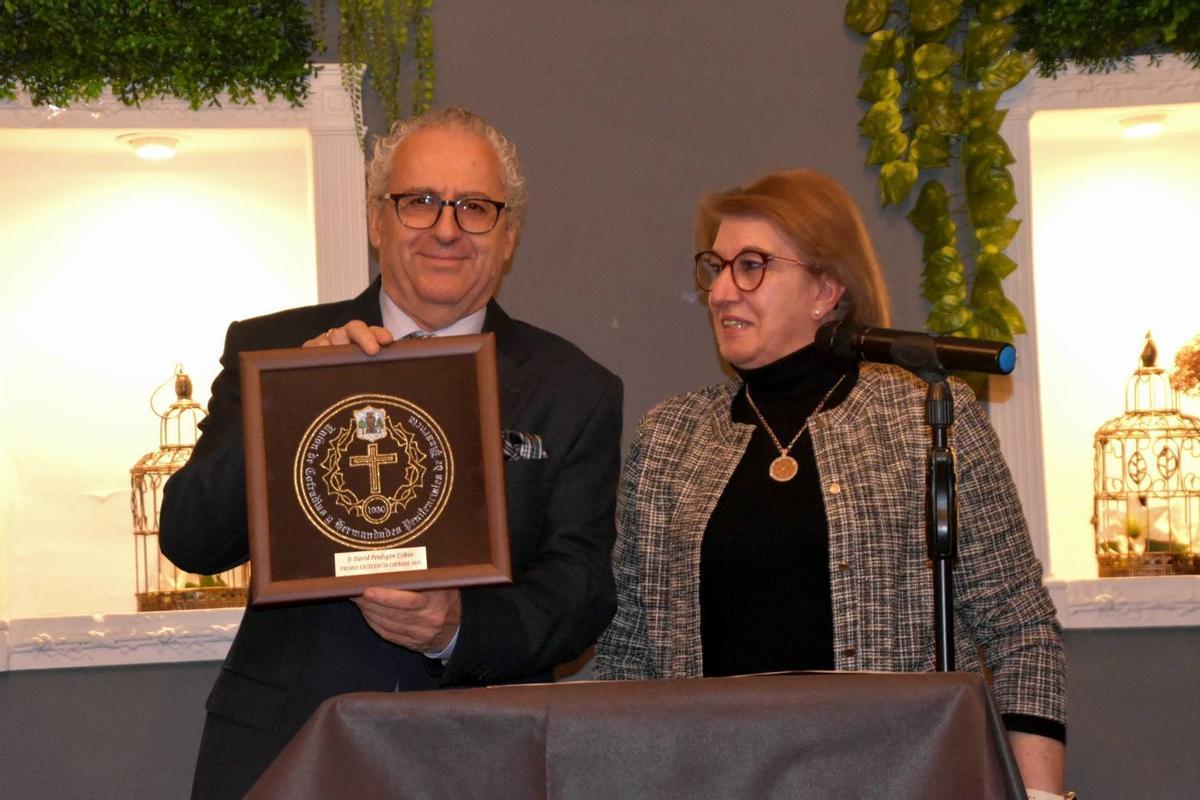 David Perdigón, premio a la Excelencia Cofrade de la Unión de Cofradías de Plasencia.