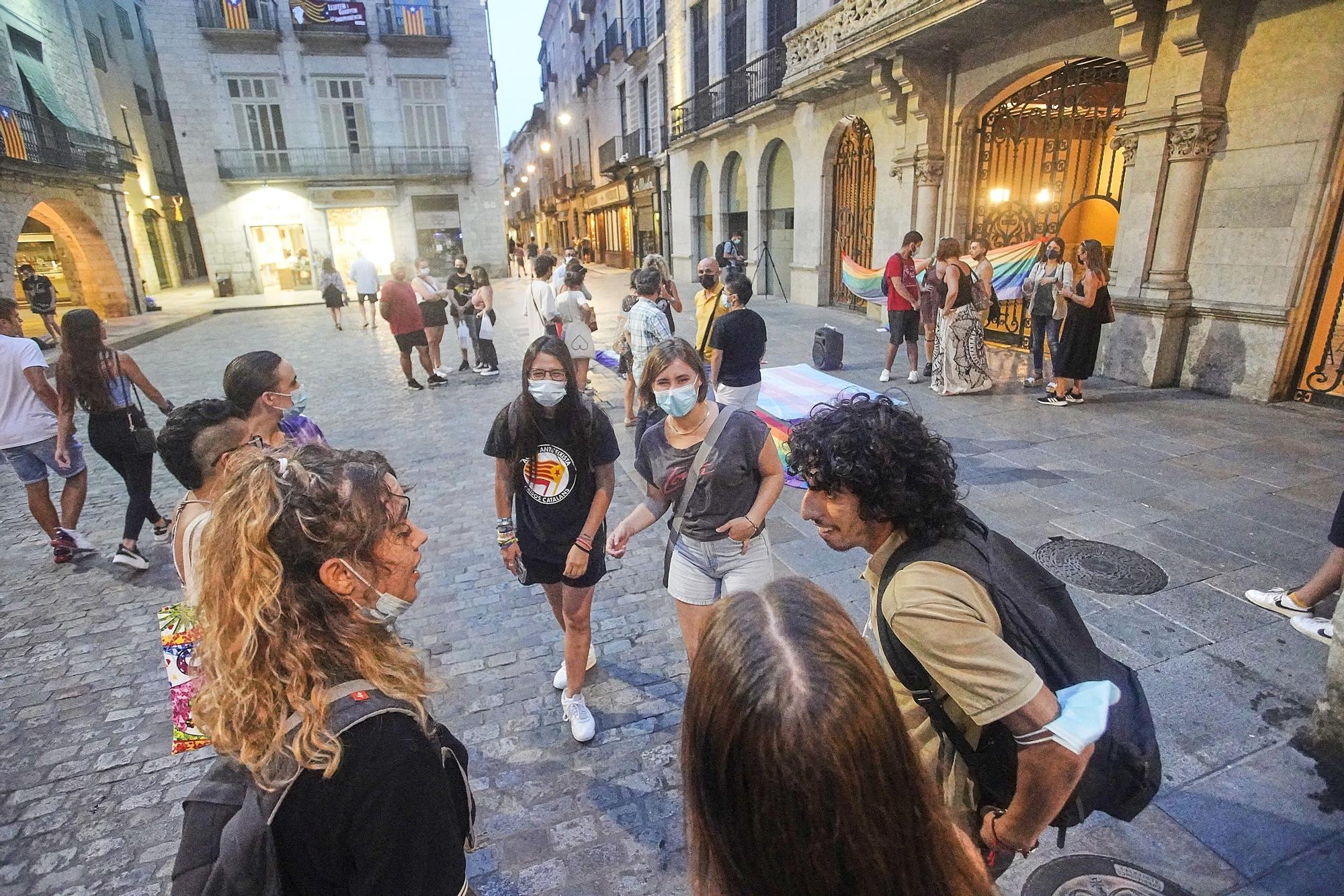 Concentració a Girona contra les agressions al col·lectiu LGTBI