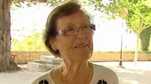 La dona explica la seva versió de l’intent de restauració de l’eccehomo d’Elías García. ATLAS