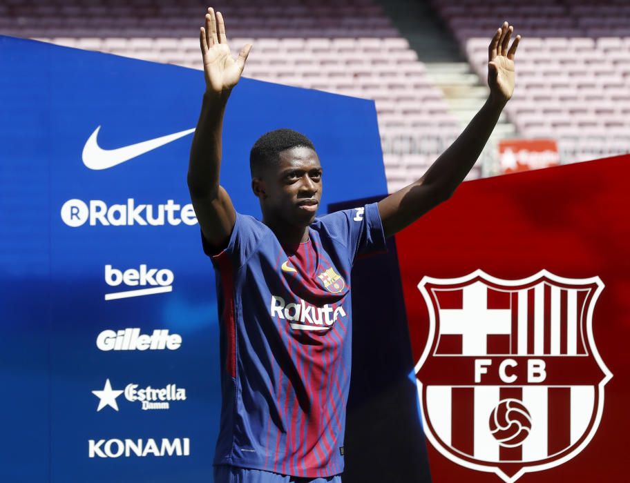 Presentació de Dembelé al Camp Nou