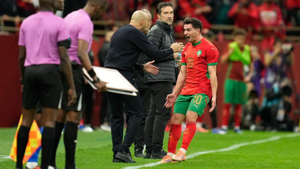 BRahim celebra el gol ante Tanzania