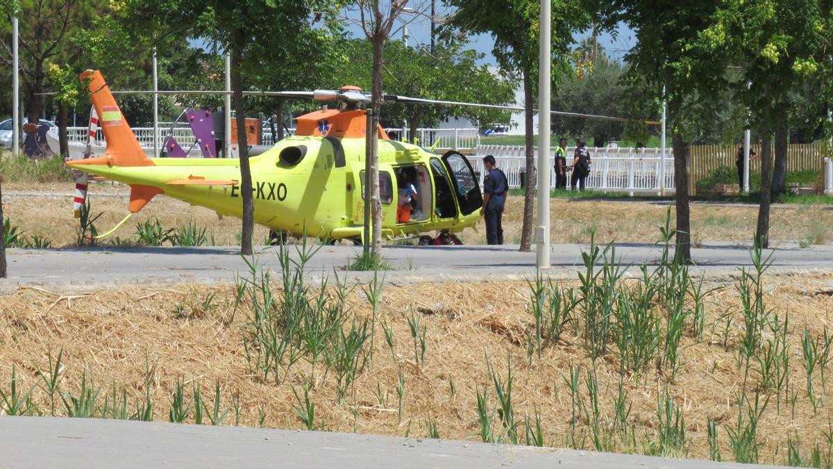 El herido, de extrema gravedad, ha sido evacuado en helicóptero a La Fe.