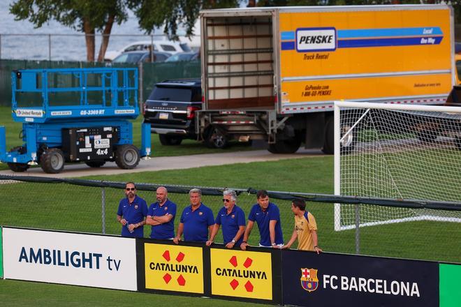 Así ha sido el entrenamiento del Barça en la Base Naval de la Marina de Annapolis para preparar el clásico