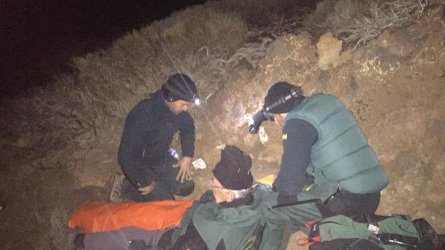 Rescatan a una pareja belga a 2.911 metros de altura en Pico Viejo