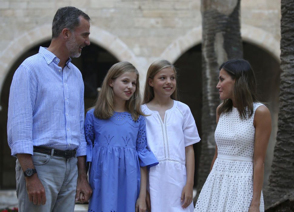 Posado de la Familia Real en el palacio de la Almudaina de Palma