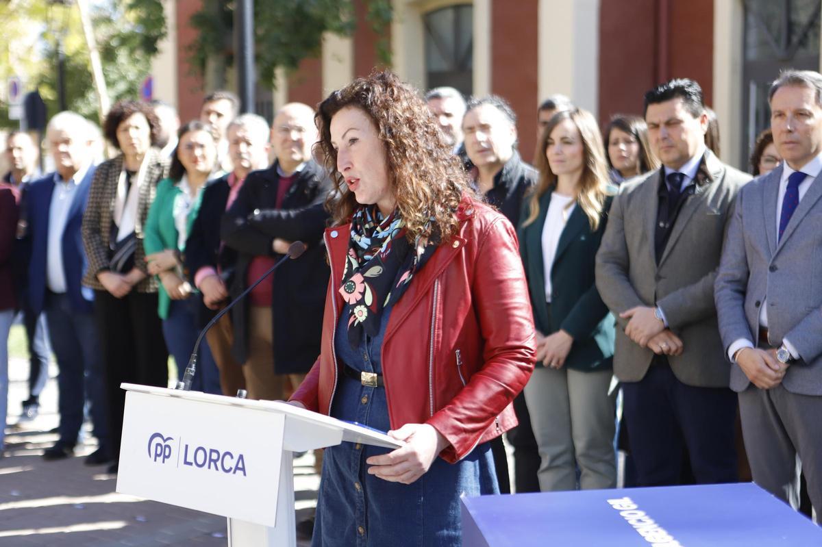 La alcaldesa de Almería durante su intervención.