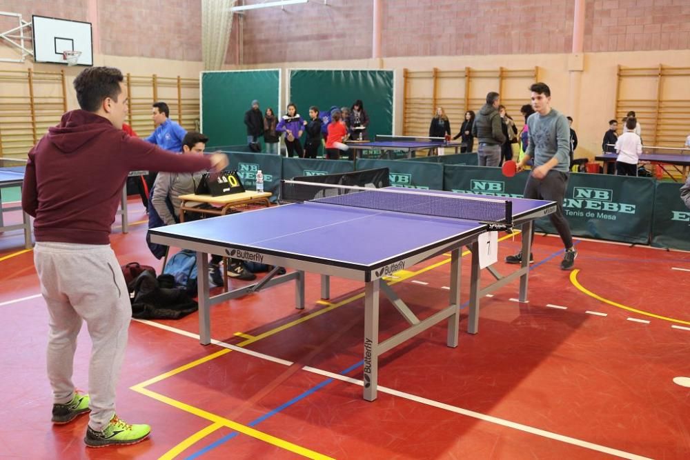 Final regional de tenis de mesa en Calasparra